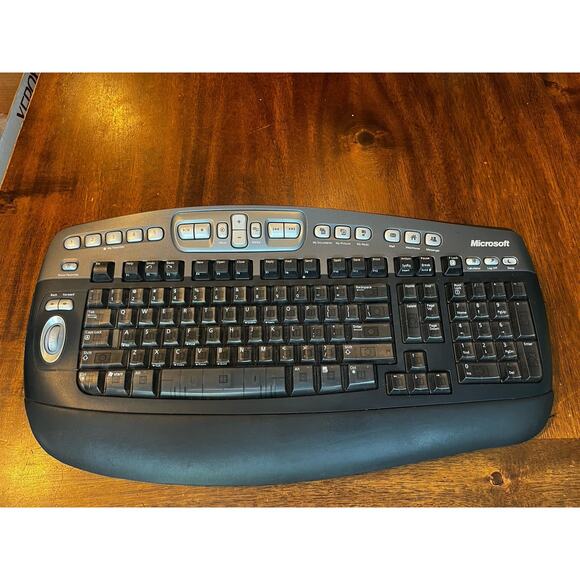 Microsoft Wireless Desktop Elite Keyboard 1011 W/O Dongle Receiver In Black - Picture 4 of 6